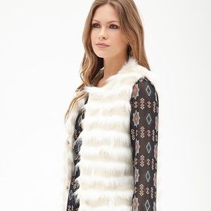 Paneled Faux Fur Vest
